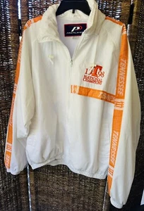 Vintage TN Vols Full Zip White Windbreaker Jacket Men’s XXL With Pockets 1998 - Picture 1 of 6