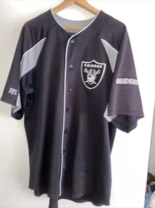 2011 Oakland Raiders NFL Apparel Baseball Trikot Schild Logo Team 2xl MLB - Bild 1 von 7