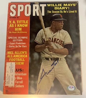 Willie Mays Signed Sport Magazine PSA/DNA NY San Francisco Giants Autographed - Image 1 of 2
