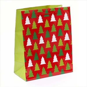 GESCHENKTÜTE X GROß Unisex Weihnachten Weihnachtsbäume Feier Geschenktüten 330x267mm - Bild 1 von 2