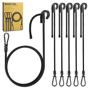 Verstellbare Gummispanner 120cm Set mit Haken für Transport Camping - Bild 1 von 9