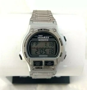 Neu Vintage Timex Damen Ironman Triathlon Armbanduhr Indiglo 90er Digital 8 Runden - Bild 1 von 11