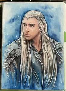 Portrait original Lee Pace Thranduil Hobbit Janka version 9 - Photo 1/3