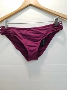 Bikini Ambrielle Parte Inferior de Nadar Vino Cintura Elástica Lados Ranura Recogidos Corte Alto XL - Imagen 1 de 9