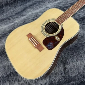 EPIPHONE SONGMAKER DR-212 Natural Acoustic Guitar 12 string From Japan - Picture 1 of 9