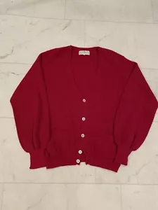 The Alpaca Connection Solid Red Car digan Baggy Cobain Style Size Large - Picture 1 of 11