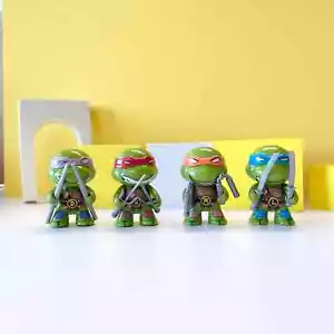 Set Of 4 Teenage Mutant Ninja Turtles 7cm Mini Figures - Picture 1 of 1