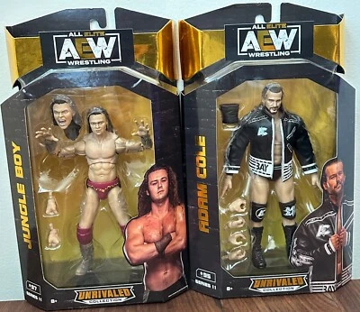 Lote de 11 figuras AEW Adam Cole Jungle Boy serie inigualable nuevos Jazwares #95 #97 Foto 1 de 2