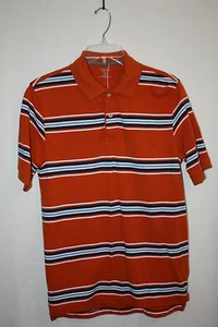 NUEVO SIN ETIQUETAS - ST JOHNS BAY - CAMISA POLO DE GOLF PARA NIÑOS - RAYAS NARANJAS - MANGA CORTA - Imagen 1 de 5