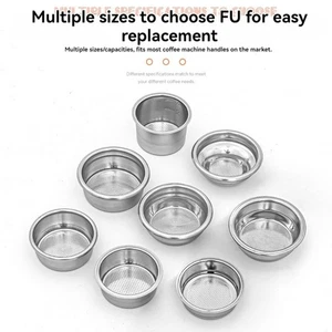 Edelstahl Espressofilter Kaffeefilter Korb Filter Bodenloser Portafilter Ersatz - Picture 1 of 20