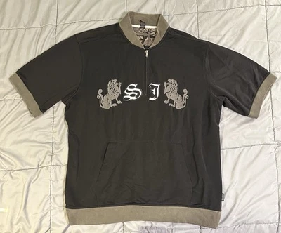 Vintage Sean John Short Sleeve Pullover Sweater 1/4 Zip Mens Size XXL Y2K RARE!! - Image 1 of 4