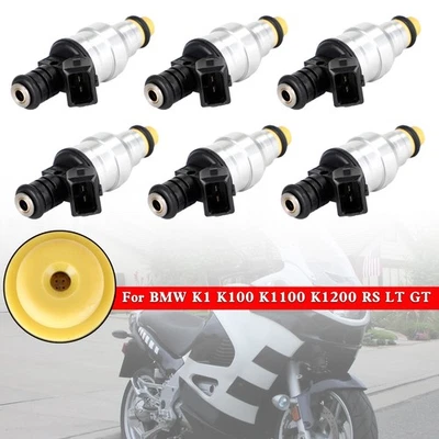 🚀6PCS 0280150941 Fuel Injector 0280150705 For BMW K1 K100 K1100 K1200 RS LT GT Foto 1 de 4