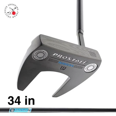 Wilson PROSTAFF NM034 Putter 34in Matte Black E-Coating Original Steel Shaft Men - Image 1 of 4
