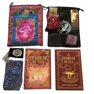 Fairyloot Tempest of Tea Bundle Book Sleeve Pin Socks Bag Tea Strainer - Picture 1 of 23
