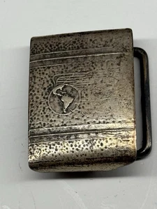 Vintage Panair do Brasil Flight Attendant Uniform Sterling Silver Belt Buckle - Picture 1 of 10