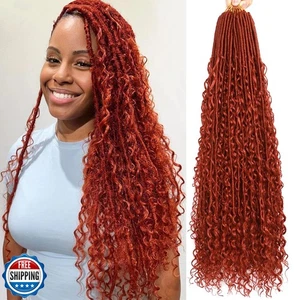 Weiche Boho Locs gehäkelte Haare für schwarze Frauen - 30 Zoll 8 Packungen Göttin Faux Locs - Bild 1 von 5