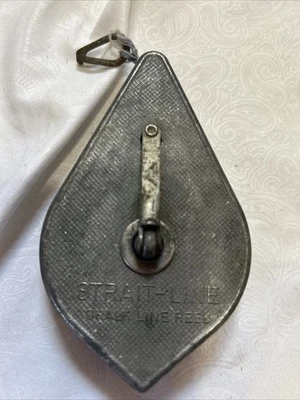 Vtg Strait-Line Chalk Line Reel The Irwin Company Plumb Bob USA  - Image 1 of 4
