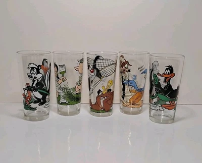 De colección 1976 Warner Bros Looney Tunes - Pepsi Collector Series Vidrio - Lote de 5 Foto 1 de 4