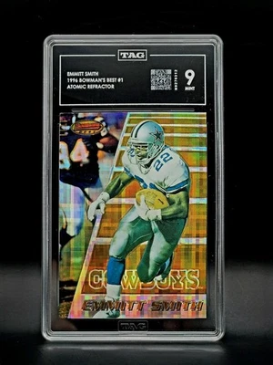 Bowmans Best Emmitt Smith #B1 1996 refractor atómico etiqueta 9 como nuevo Dallas Cowboys Foto 1 de 2
