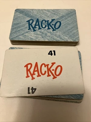 Rack-O RackO Game   Replacements 60 Cards  Blue Complete 1960’s - Image 1 of 2