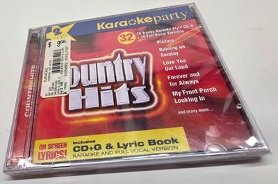 Country Hits Karaoke Party CD CD+G & Lyric Book (New, Sealed, 2004) Madacy - Image 1 of 4
