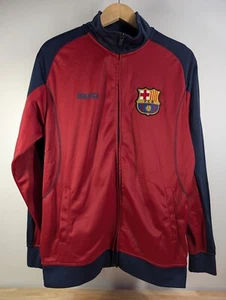 FCB Barcelona Full-Zip Track Jacket Barca Official Licensed Size L - Red Soccer - Picture 1 of 8