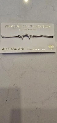 Pulsera Alex and Ani Moon Pull Chain Plateada - Nueva con caja Foto 1 de 3