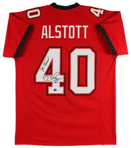 Mike Alstott "A-Train" Authentic Signed Red Pro Style Jersey BAS Witnessed - Picture 1 of 3