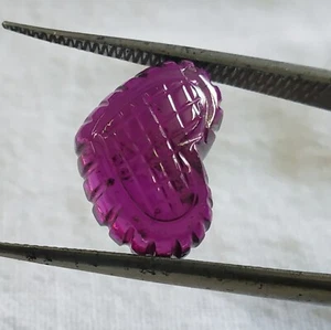 Garnet Rhodolite Pink Color Carving 1 Pc. 7.80 Cts. App. Natural Gemstone - Picture 1 of 7