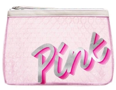 NUEVO CON ETIQUETAS Victoria’s Secret Rosa Estuche de Maquillaje Bolso de Cosméticos Bolso de Belleza Estuche de Viaje Corazón Foto 1 de 4