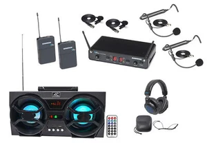 Samson Concert 288 Presentation Headset Lavalier Mic System+Headphones+Speaker - Picture 1 of 6