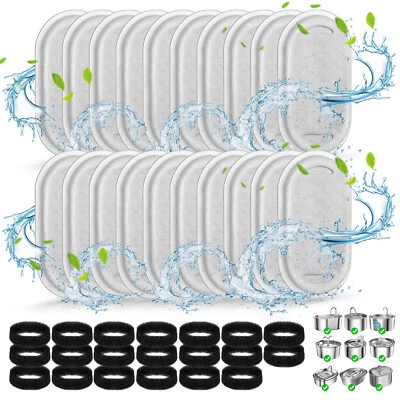 40pcs Cat Fountain Filters Replacement for 67/108/135oz Pet Drinking Replacement - Image 1 of 4