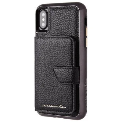 GENUINE CaseMate IPHONE X 10 COMPACT MIRROR Case Cover | BLACK - Image 1 of 4