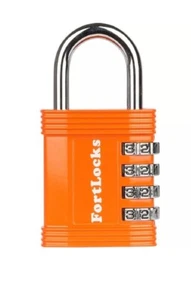 Padlock - 4 Digit Combination Lock for Gym Outdoor & School Locker, Fence, Ca... - Picture 1 of 5