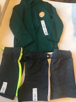 Boys Clothing Lot Of 4 Jumping Beans Green Sweatshirt shorts 24 Months NWT - Image 1 of 4