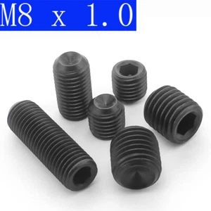 M8 x 1,0 mm FINE PITCH GRUB viti presa SET viti punto COPPA ALTA TENSIONE 12,9 - Foto 1 di 4
