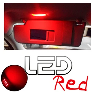 Pour Volkswagen JETTA 3 - 2 Ampoules LED ROUGE Miroirs courtoisie Pare-soleils - Picture 1 of 1