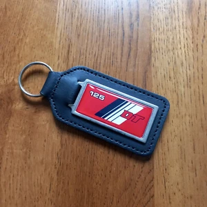 Yamaha DT125MX Leather Keyring Red/White 81 DT125 Key Fob DT 125 MX Spares Parts - Picture 1 of 2