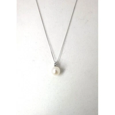 Collana Donna MIKIKO MD1017O4FABI070L In Oro Bianco Con Perla E Diamante - Immagine 1 di 2