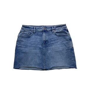 Old Navy Straight Pencil Jean Skirt Womens Size 12 Cut Off Light Wash Denim - Picture 1 of 8