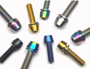10pcs M6 X16/18/20/25mm Titanium Screws Bolts Tapered Head With Gaskets for Bike - Picture 1 of 5