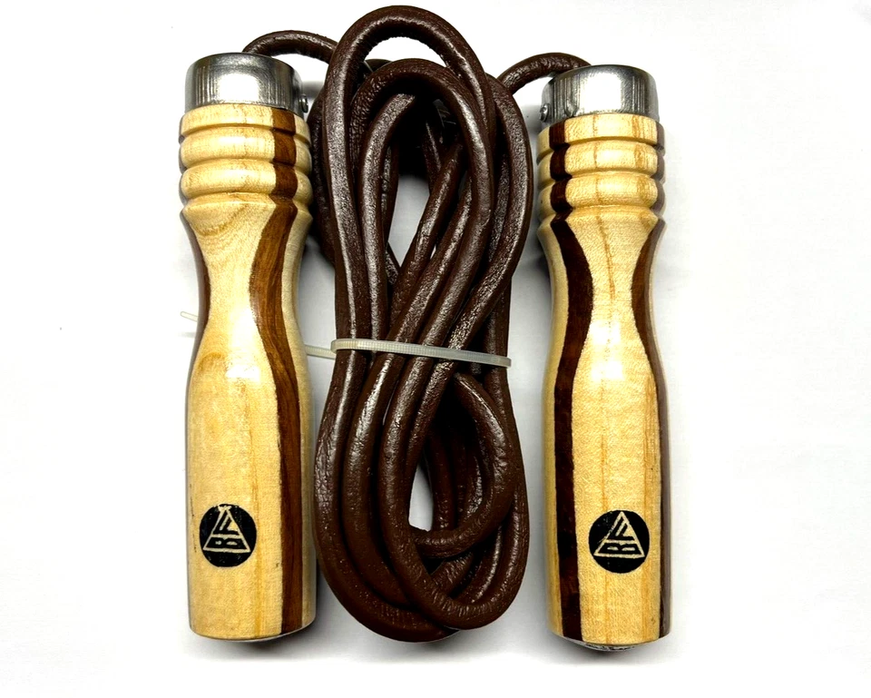 BF Springseil Profi Leder Holzgriff Skipping Rope Boxen Sprungseil Erwachsene - Bild 1 von 3