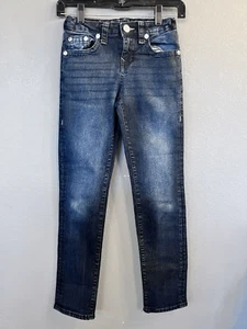 True Religion Boys Jeans Relaxed Slim Fit Dark Wash Denim Pants Size 12 - Picture 1 of 5