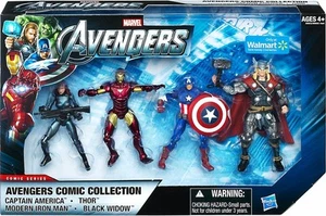 AVENGERS COMIC COLLECTION ( WALMART ONLY ) MARVEL MOVIE ACTION FIGURE ( SET #1 ) - Picture 1 of 1