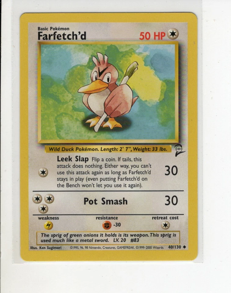 FARFETCH'D BASE 2 SET POKEMON CARD 40/130 LP - Image 1 of 1