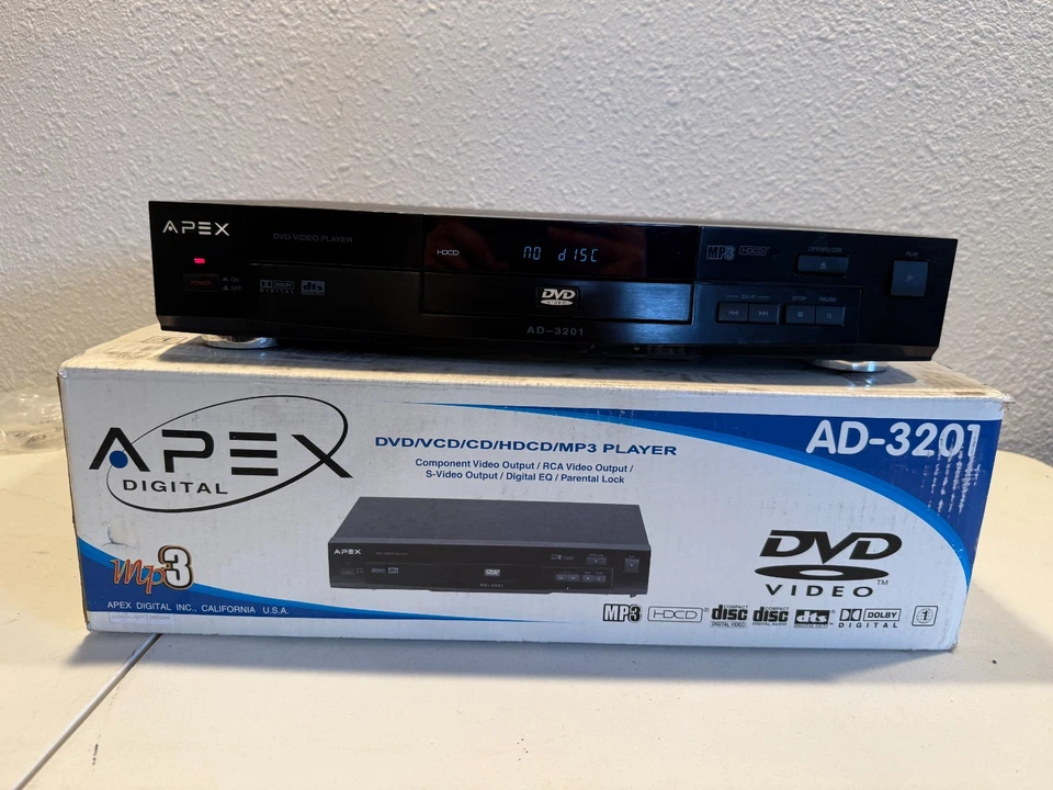 Reproductor digital Apex AD-3201 DVD/VCD/MP3/CD negro Foto 1 de 4