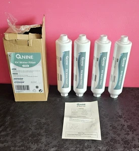 QNine RV Water Filter - 4 Pack - RV Camper Replacement Cartridge 20-100 PSI - Picture 1 of 13