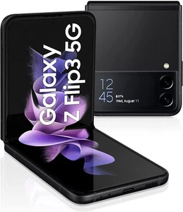 Samsung Galaxy Z Flip 3 5G 256GB SM-F711B Phantom Black Sim Free / Unlocked M... - Afbeelding 1 van 1