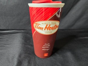 Taza de viaje de cerámica de 16 onzas Tim Hortons Tourjours Frais Canadá 2011 - Imagen 1 de 5