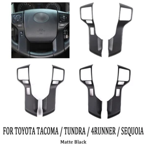 Matte Black Steering Wheel Cover Trim For Toyota Tacoma Tundra 4Runner Sequoia - Picture 1 of 13
